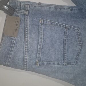 Nautica Jeans Co. Distressed Easy Fit Blue Jeans Straight Fit Size 34x30